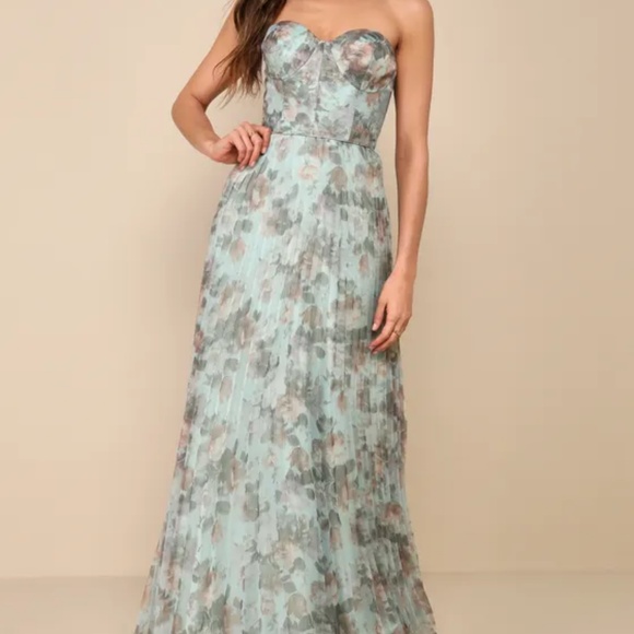 Lulus Dresses & Skirts - Lulu’s Most Beautiful Day - Sage/Multi/Floral Print